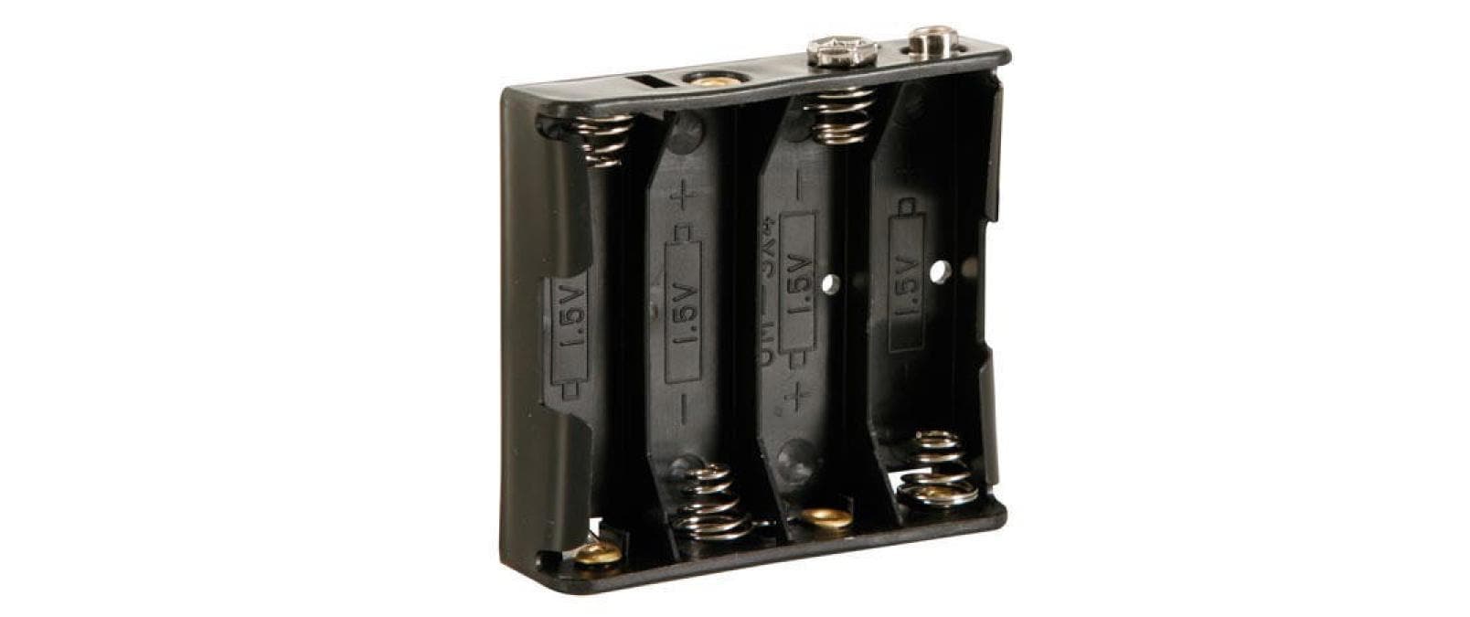 Velleman BH341B Batteriehalter 4x AA mit Druckknopfanschluss