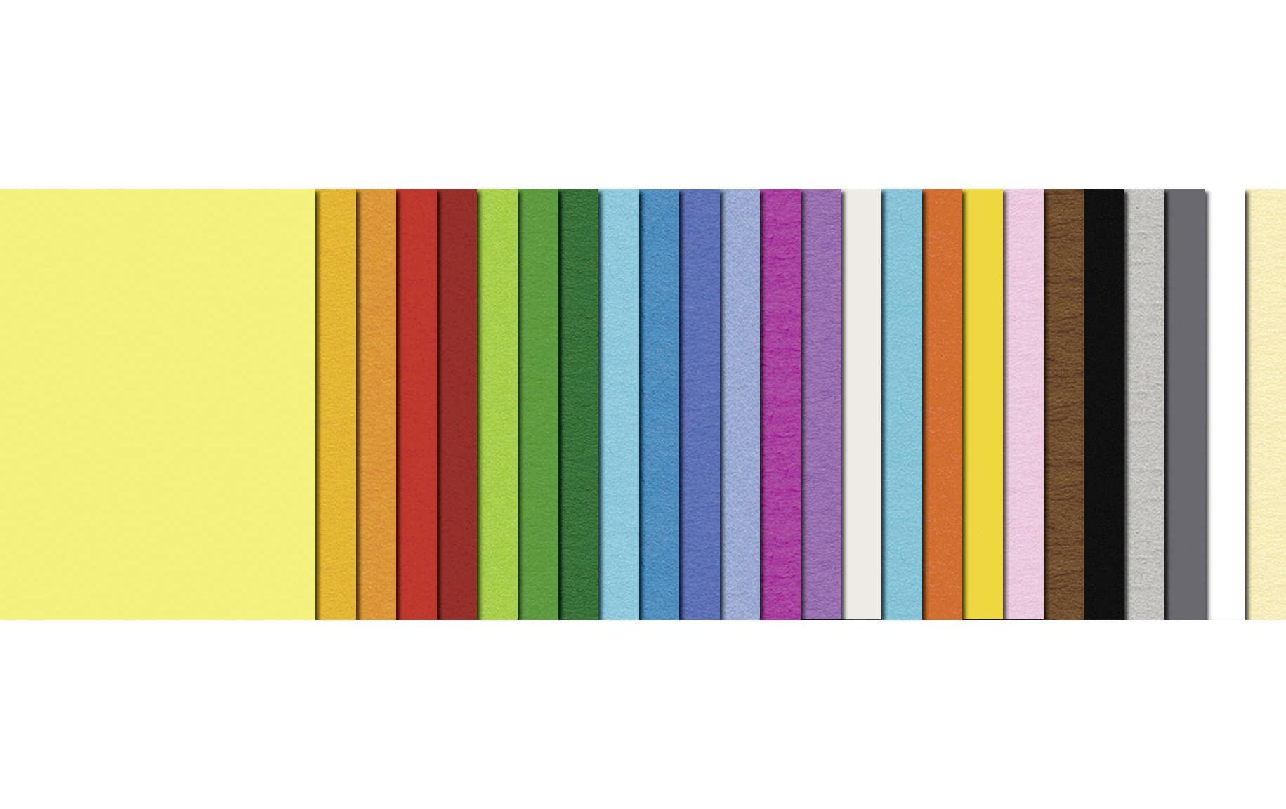 URSUS Tonzeichenpapier 130 g/m2 500 Blatt A4 sortiert in 25 Farben