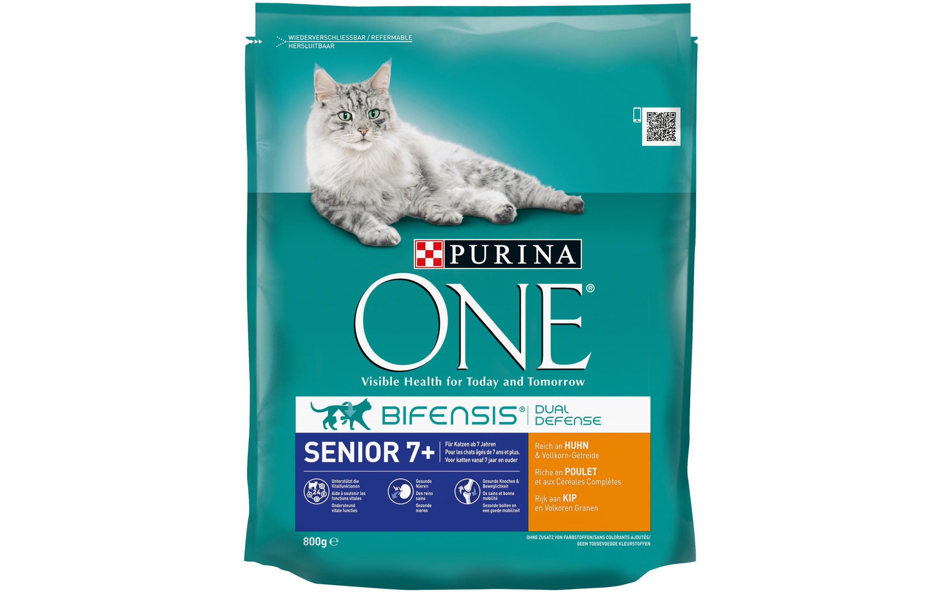 Purina One Trockenfutter Senior Huhn & Vollkorn, 800g