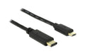 USB2.0-Kabel TypC-MicroB: 2m, schwarz max. 480Mbps, Typ-C, für MicroB Endgerät