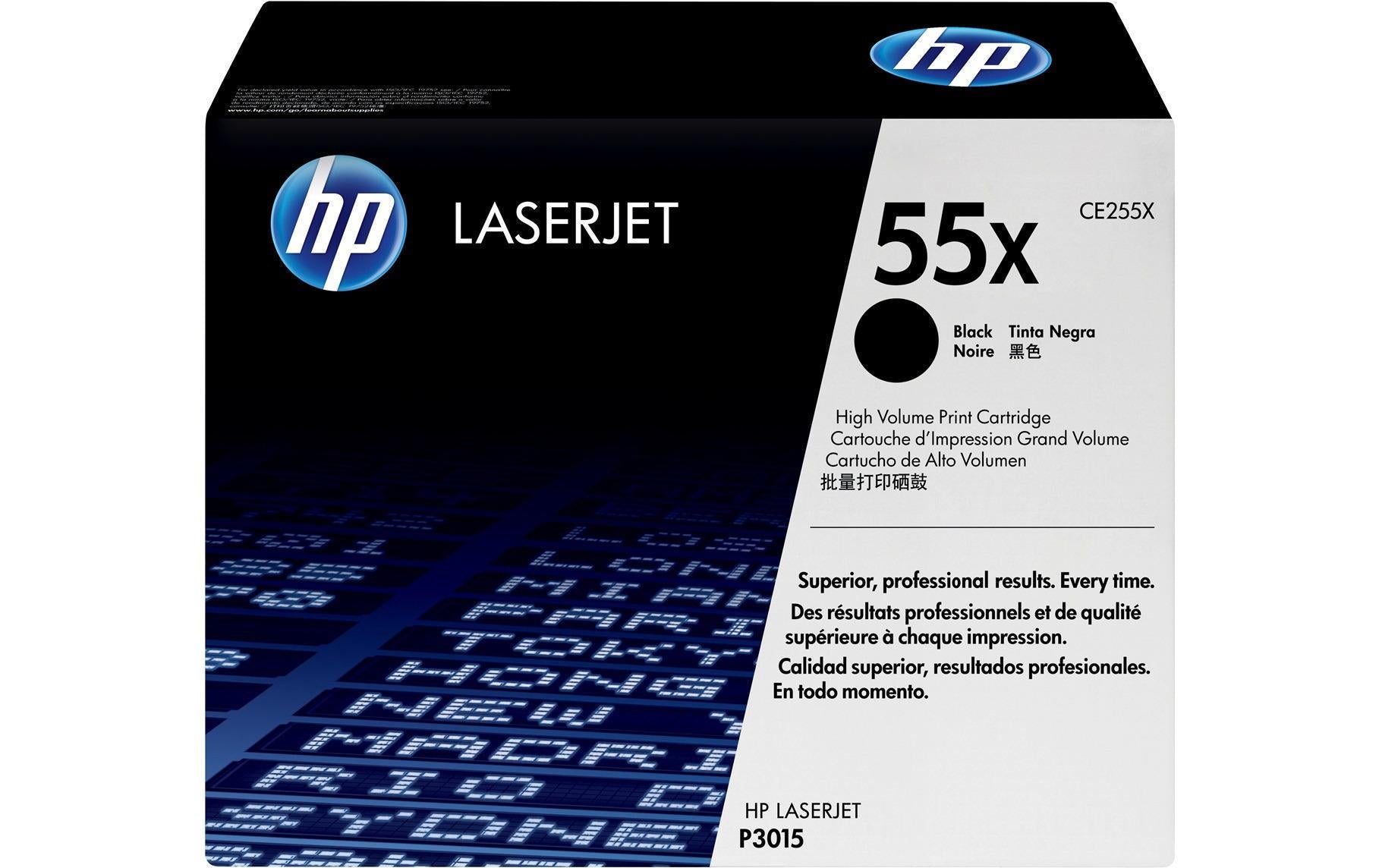 HP Toner 55X - Black (CE255X) Seitenkapazität ~ 12'500 Seiten