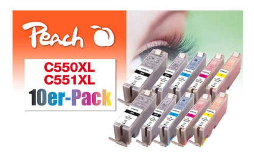 Peach Tinte Canon PGI-550/CLI-551 MuliPck10 je 2x bk/pbk/c/m/y