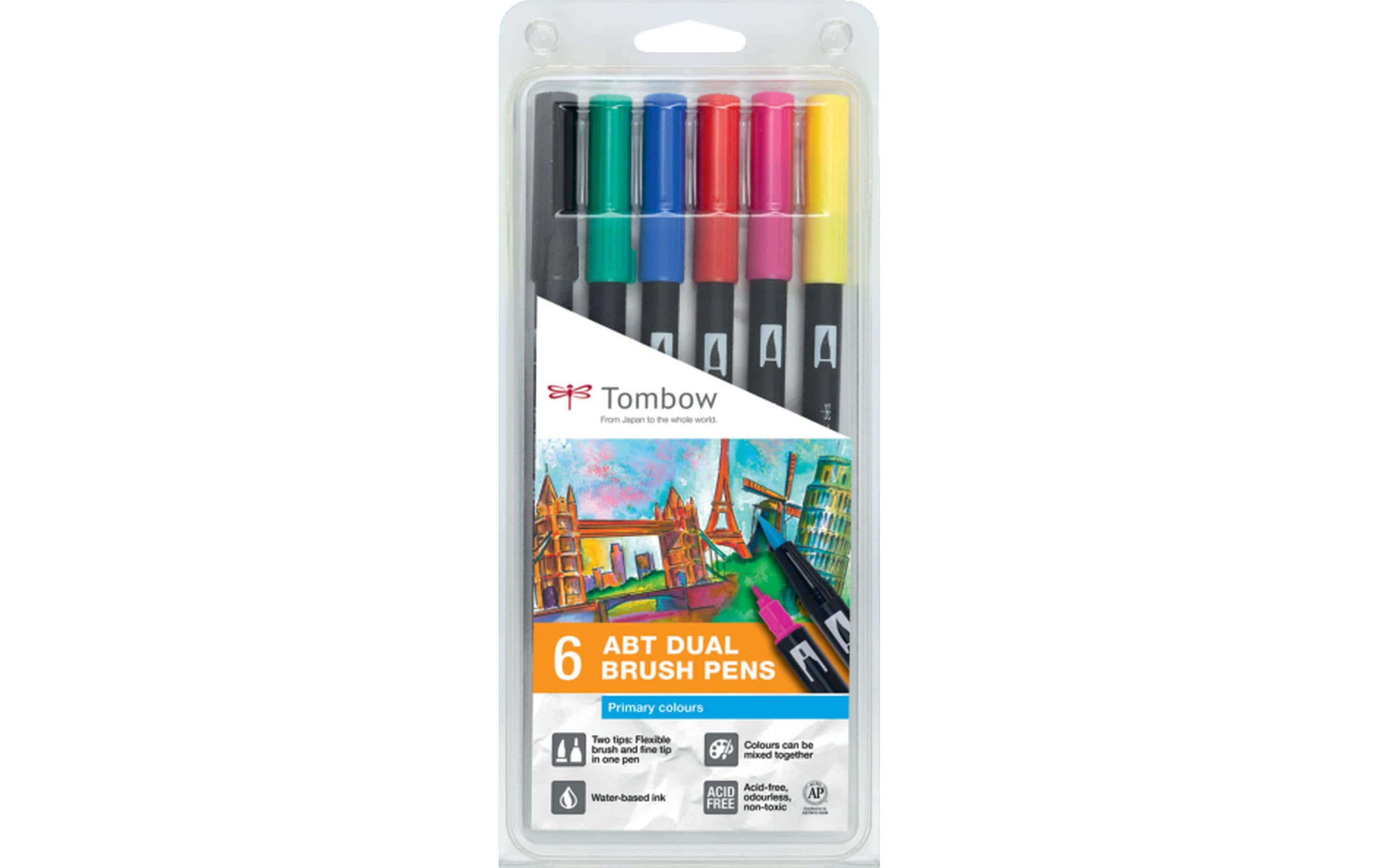 Tombow Fasermaler ABT 6er Grundtöne