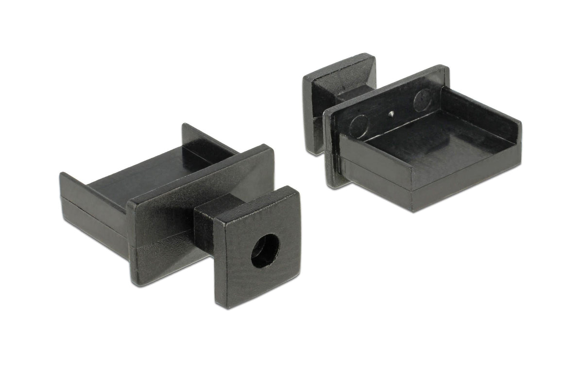 Delock USB-A Port Staubschutz, 10Stück Zum Schutz von USB-Ports, schwarz,mit Griff