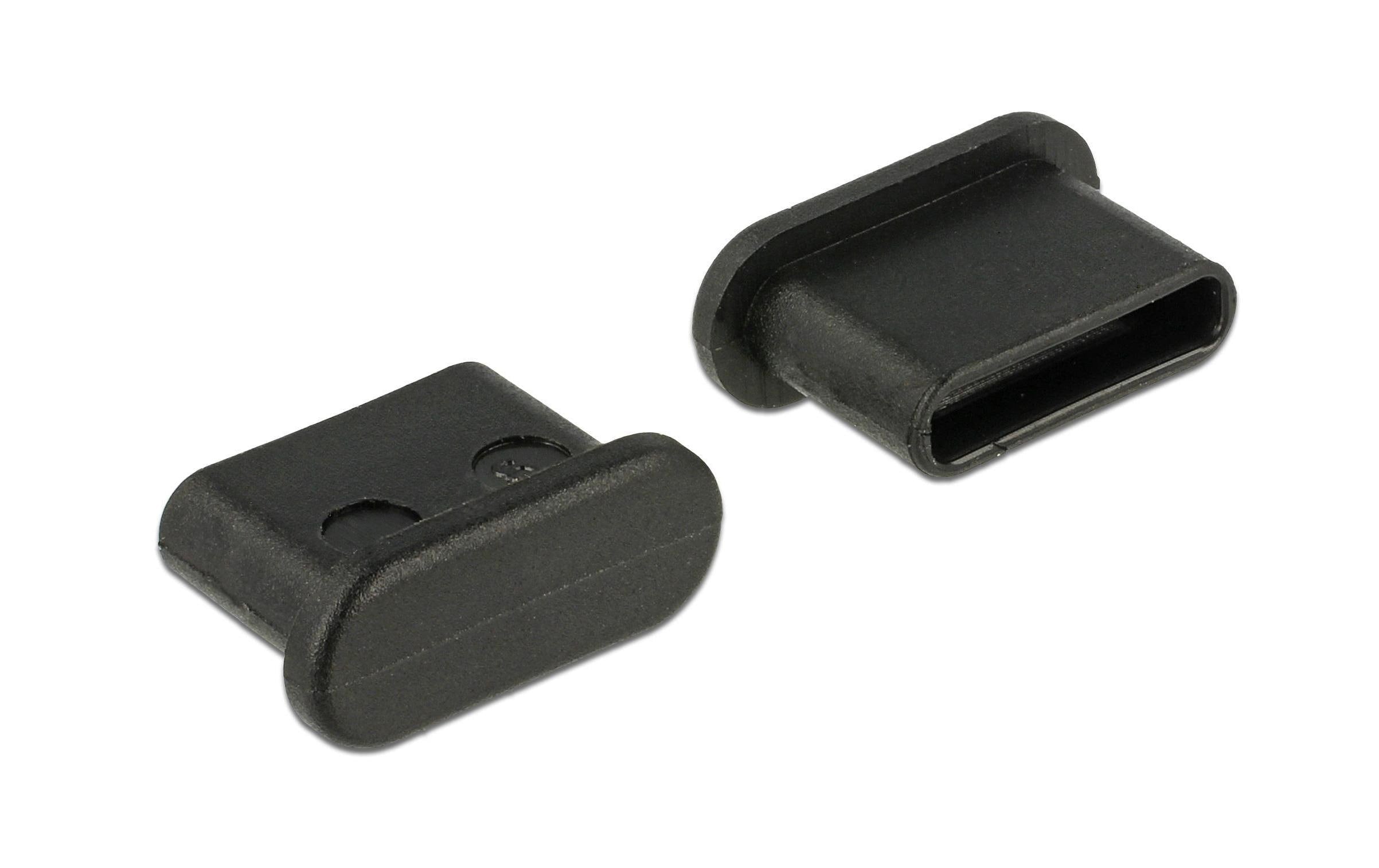 Delock USB-Typ-C Staubschutz, 10 Stück Zum Schutz von USB-Ports, schwarz