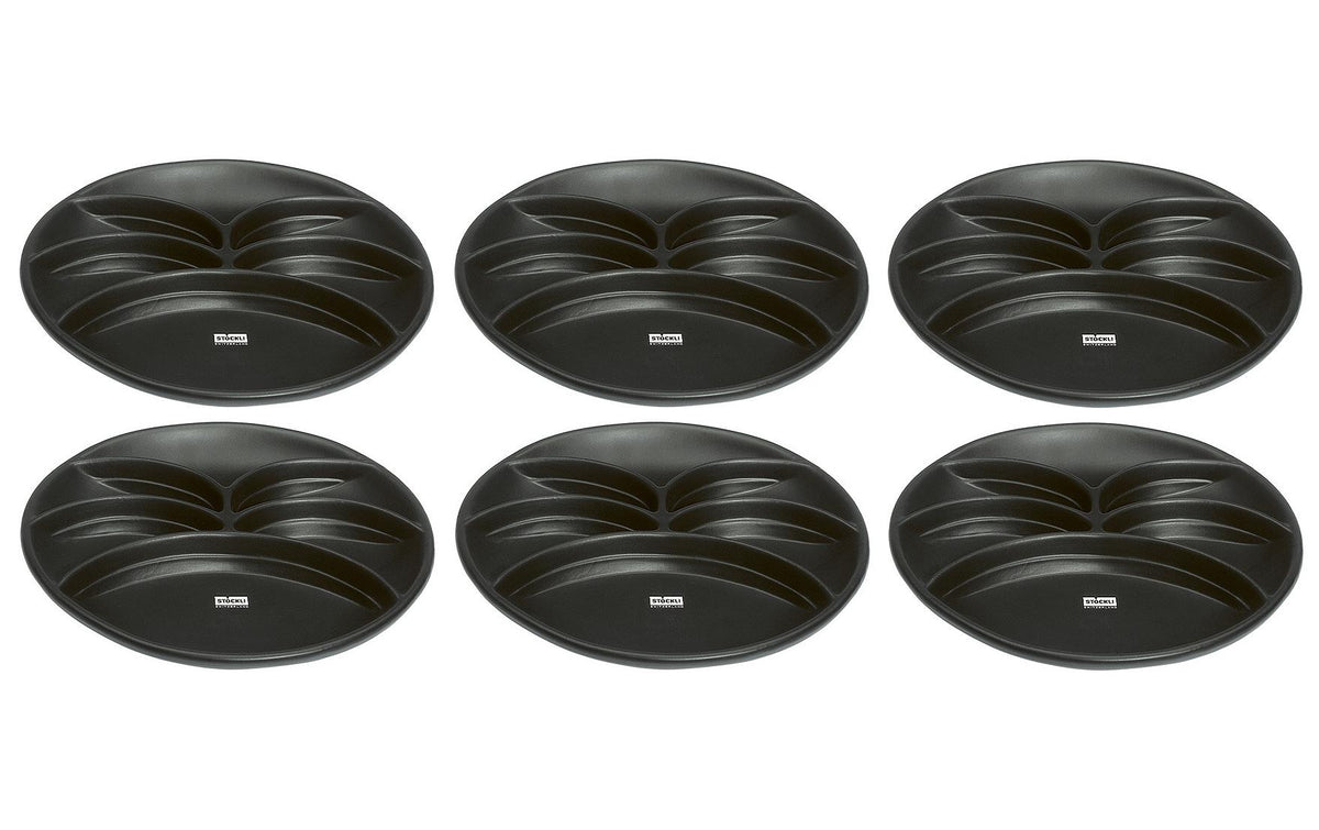 Stöckli Fondueteller schwarz Packung à 6 Stück