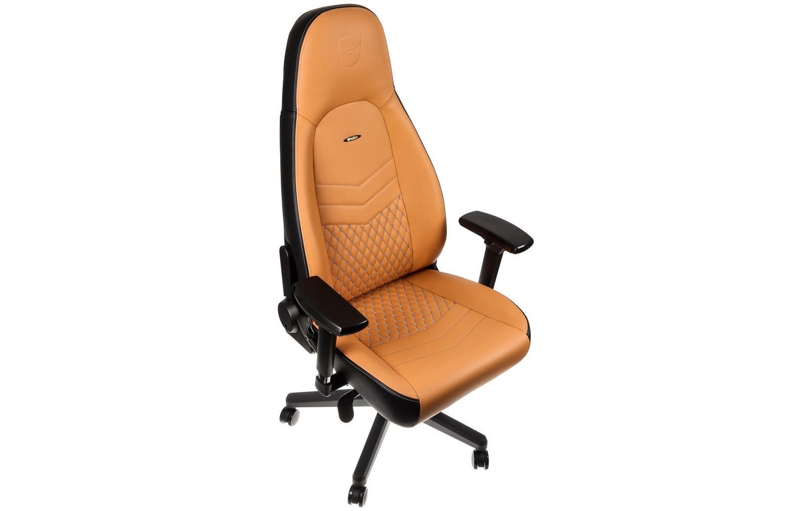 noblechairs ICON Gaming Chair Echtleder cognac/schwarz