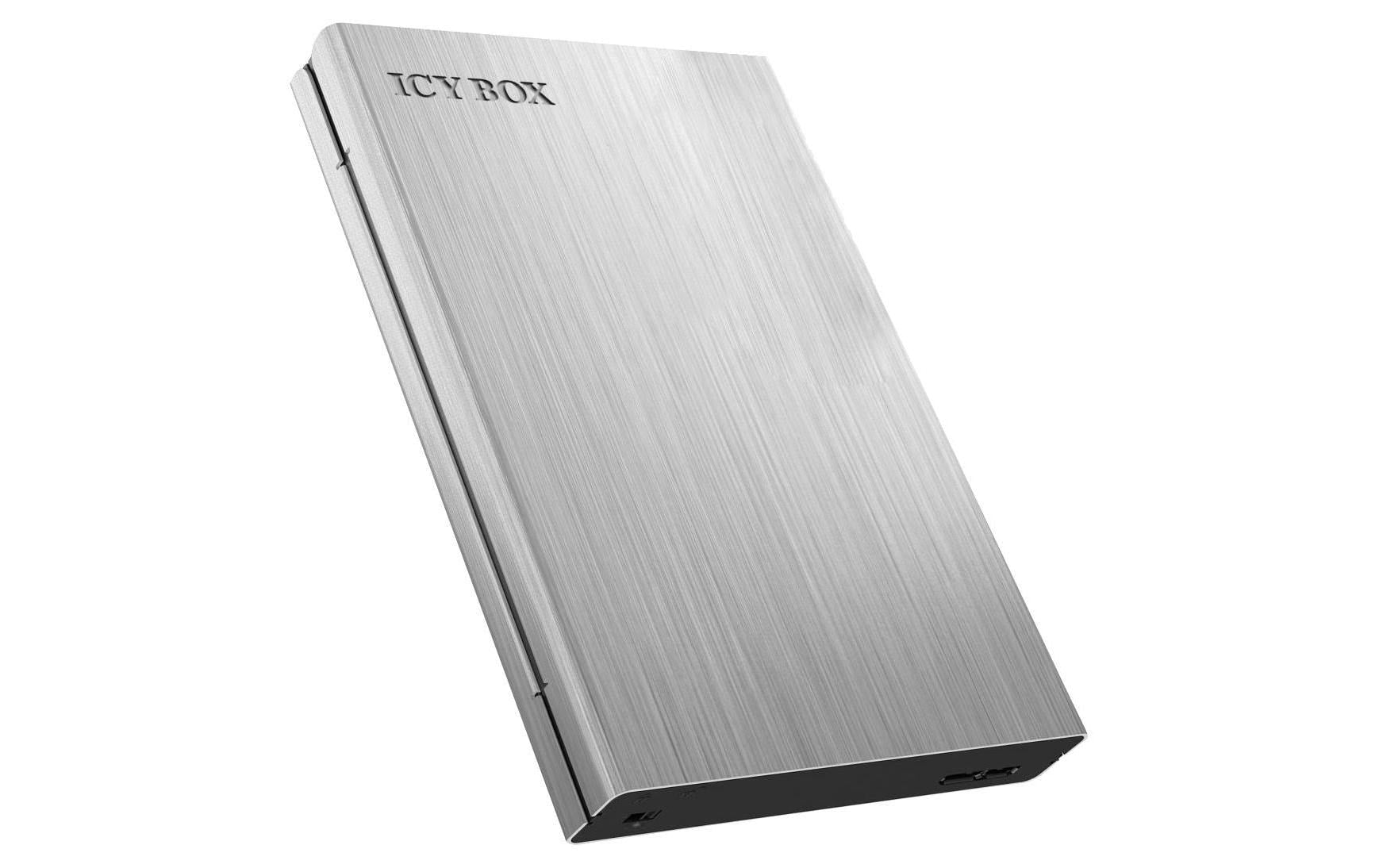 ICY BOX ext. 2.5" Gehäuse IB-241WP silber, USB 3.0, für SATA HDD, bis 9,5mm
