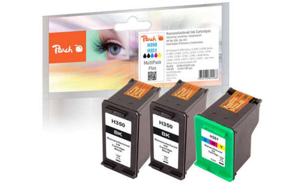 Peach Tinte HP Nr. 350/351 Multipack Plus black+color, je 2x19ml, 1x8.5ml