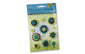 Folia Filzsticker Blumen Lime 11 Stück, selbstklebend
