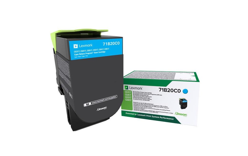 Toner Lexmark 71B20C0 cyan, 2'300 Seiten Lexmark CS/CX 317, 417, 517