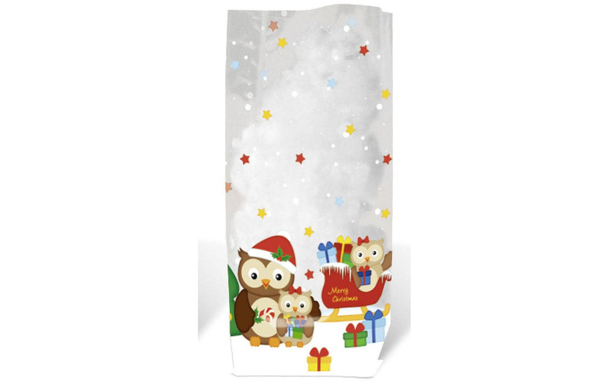 URSUS Weihnachtsbeutel Eule 19 cm 10 Stück, Grösse 11.5 x 19 cm