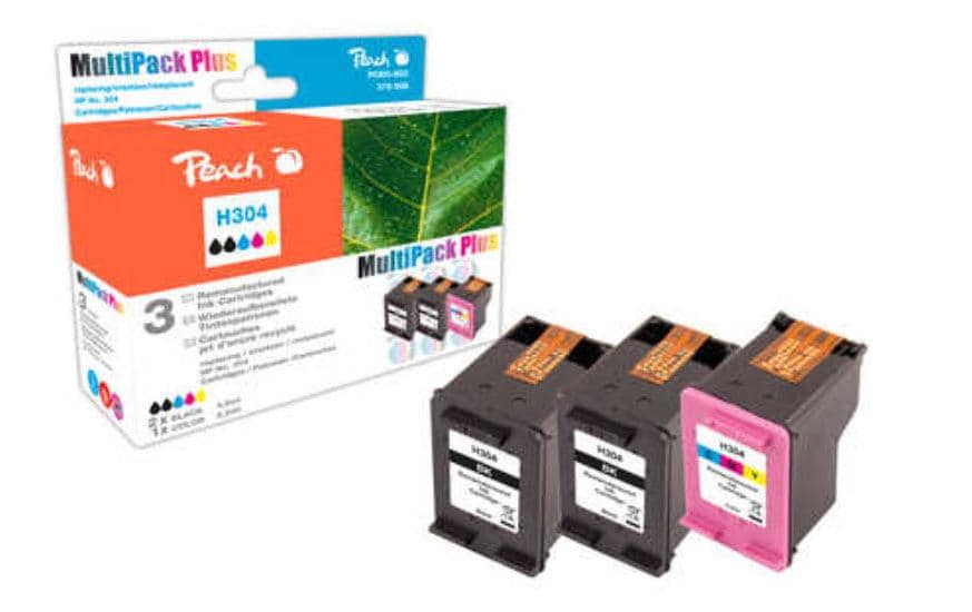 Peach Tinte HP Nr. 304 Multipack Plus black+color, je 2x4.5ml, 1x2.2ml