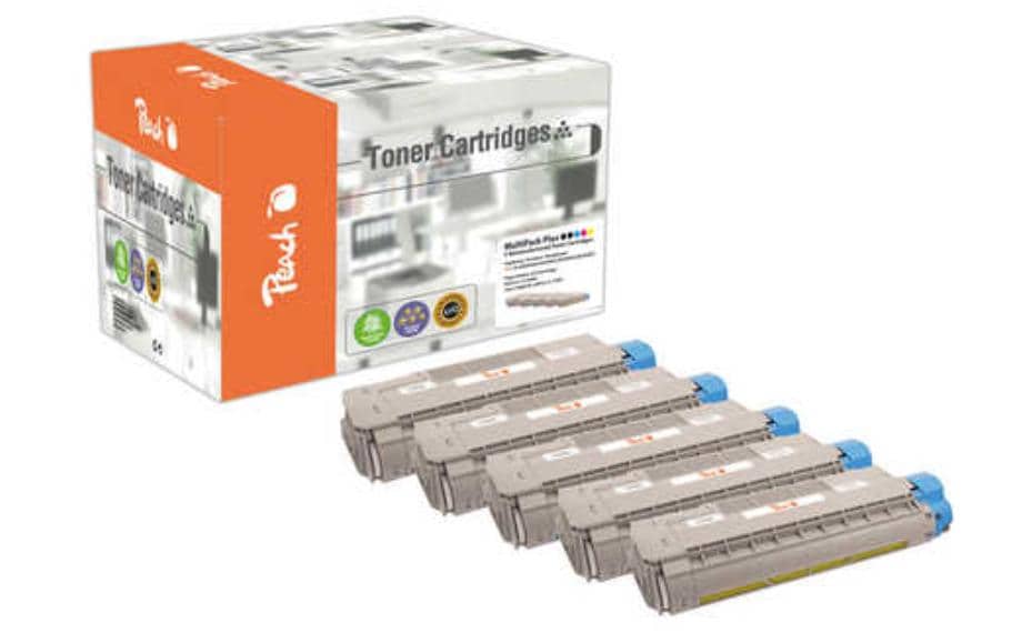 Peach Toner Oki C5500-series MultiPack + 2xbk, c, m, y 2x8000, 3x6000 Seiten