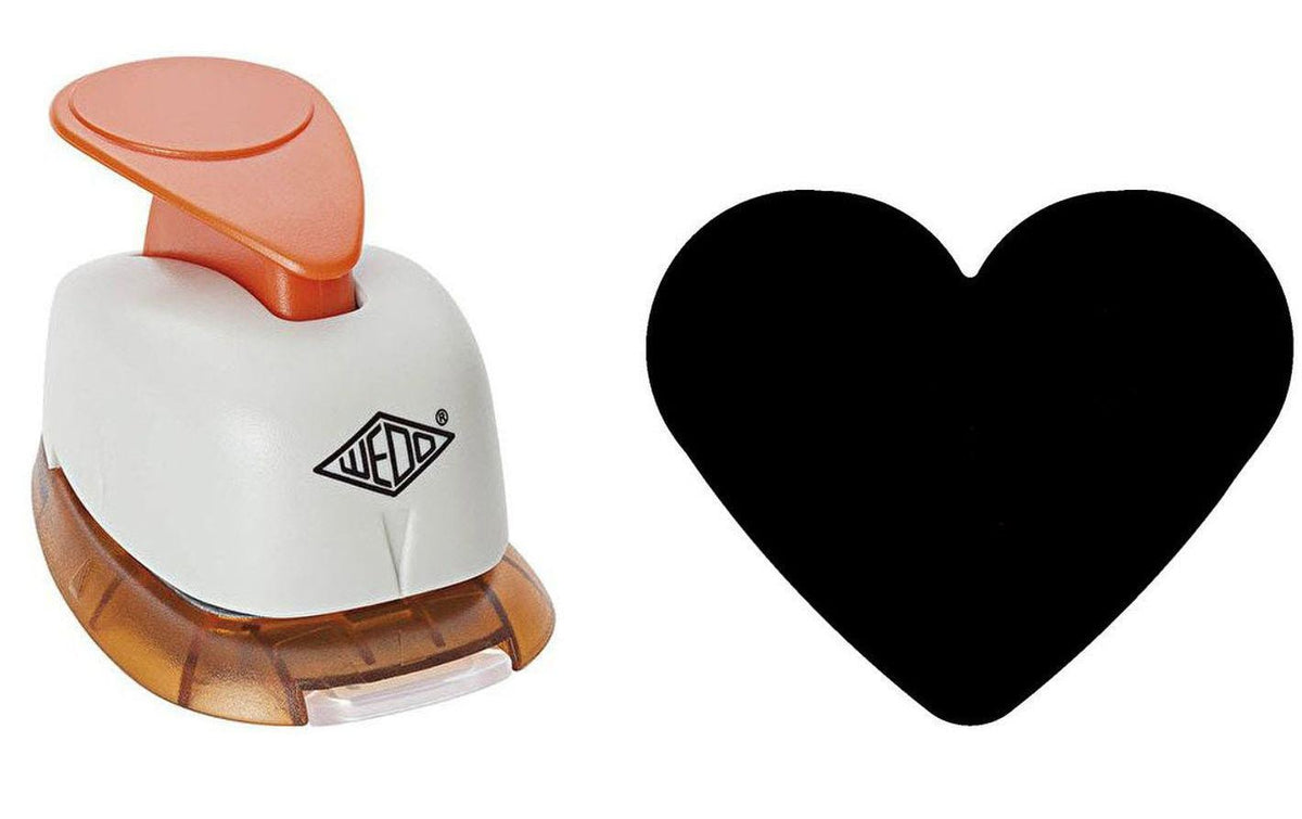 WEDO Motivlocher gross, Herz ca 2.5 cm, mit praktischem Auffangbehälter