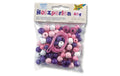 Folia Holzperlen lila/pink Packung à 60g