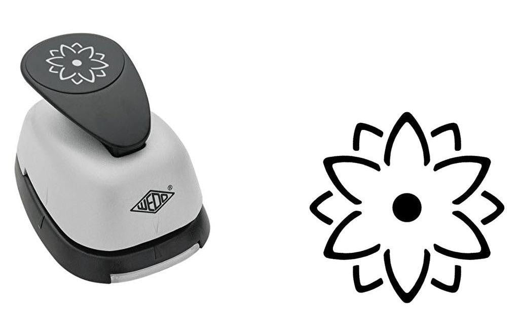 WEDO Motivlocher 3D, Blume ca 3.5 cm, mit praktischem Auffangbehälter