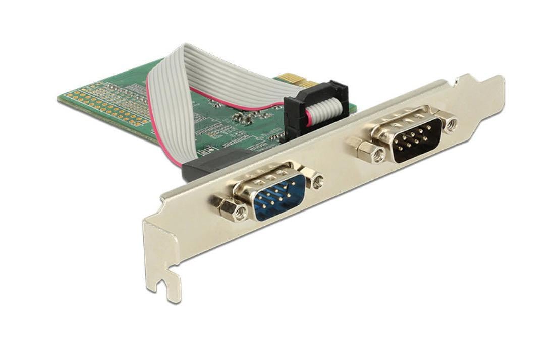 Delock 89555 PCI Express Karte 2x Seriell, RS-232 DB9 Stecker