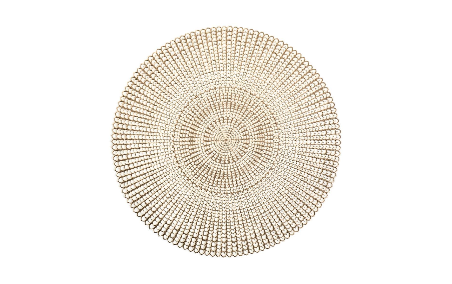 Zeller Present Tischset Cut out rund gold Ø41cm