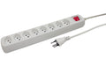 STEFFEN POWER EASY Steckerleiste 8xT13 weiss, mit Schalter, 1.5m Kabel