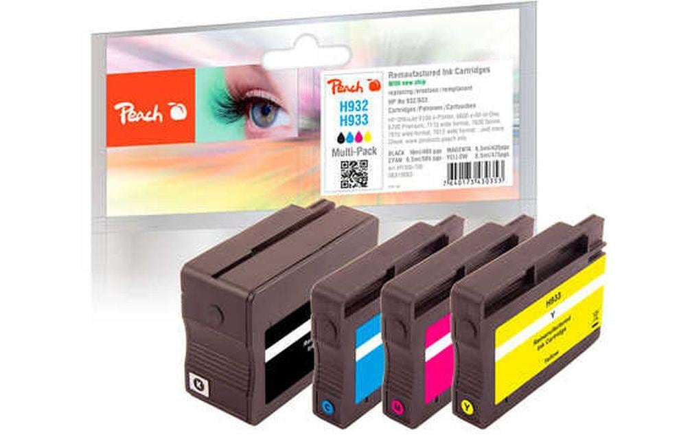Peach Tinte HP Nr. 932/933 Multpack+ 2x bk 16ml je 1x  c, m, y 8.5ml