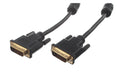 HDGear DVI-D Kabel: 5m, Dual-Link, Stecker 24+1 auf Stecker 24+1, schwarz