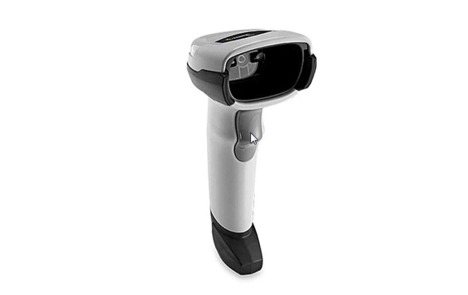 Barcodescanner ZEBRA DS2208-SR weiss, USB, 2D, inkl. Stand