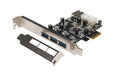 Delock 89281 PCI Express 3x USB 3.0 LP VIA Chipsatz, inkl. Low Profile Blende