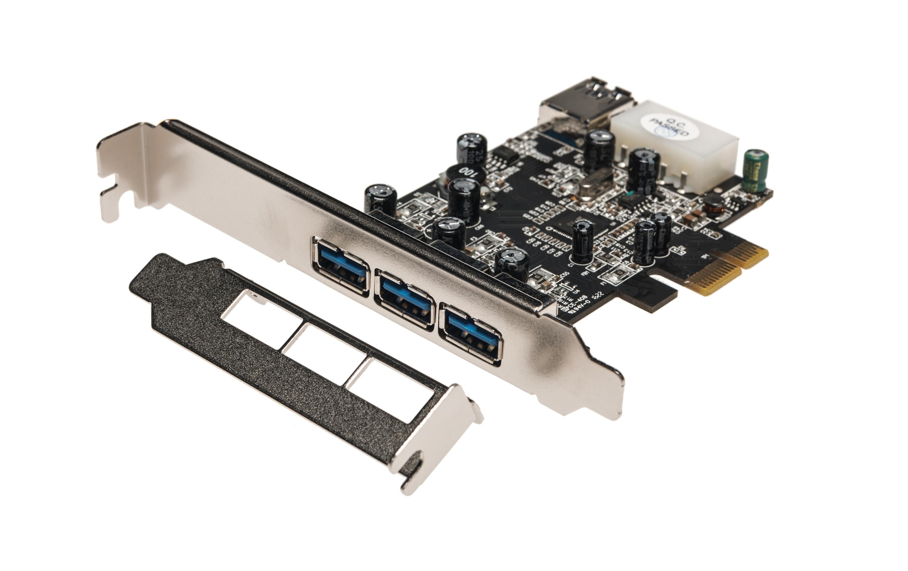 Delock 89281 PCI Express 3x USB 3.0 LP VIA Chipsatz, inkl. Low Profile Blende