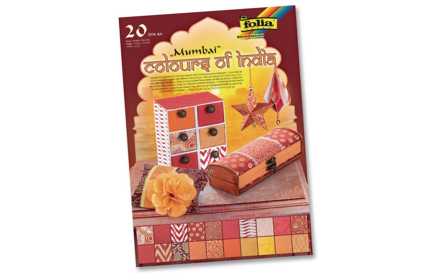 Folia Motivblock India Mumbai 20 Blatt, 21x29.7cm