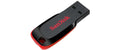 SanDisk USB Cruzer Blade 16GB schwarz USB 2.0, ohne Abdeckung