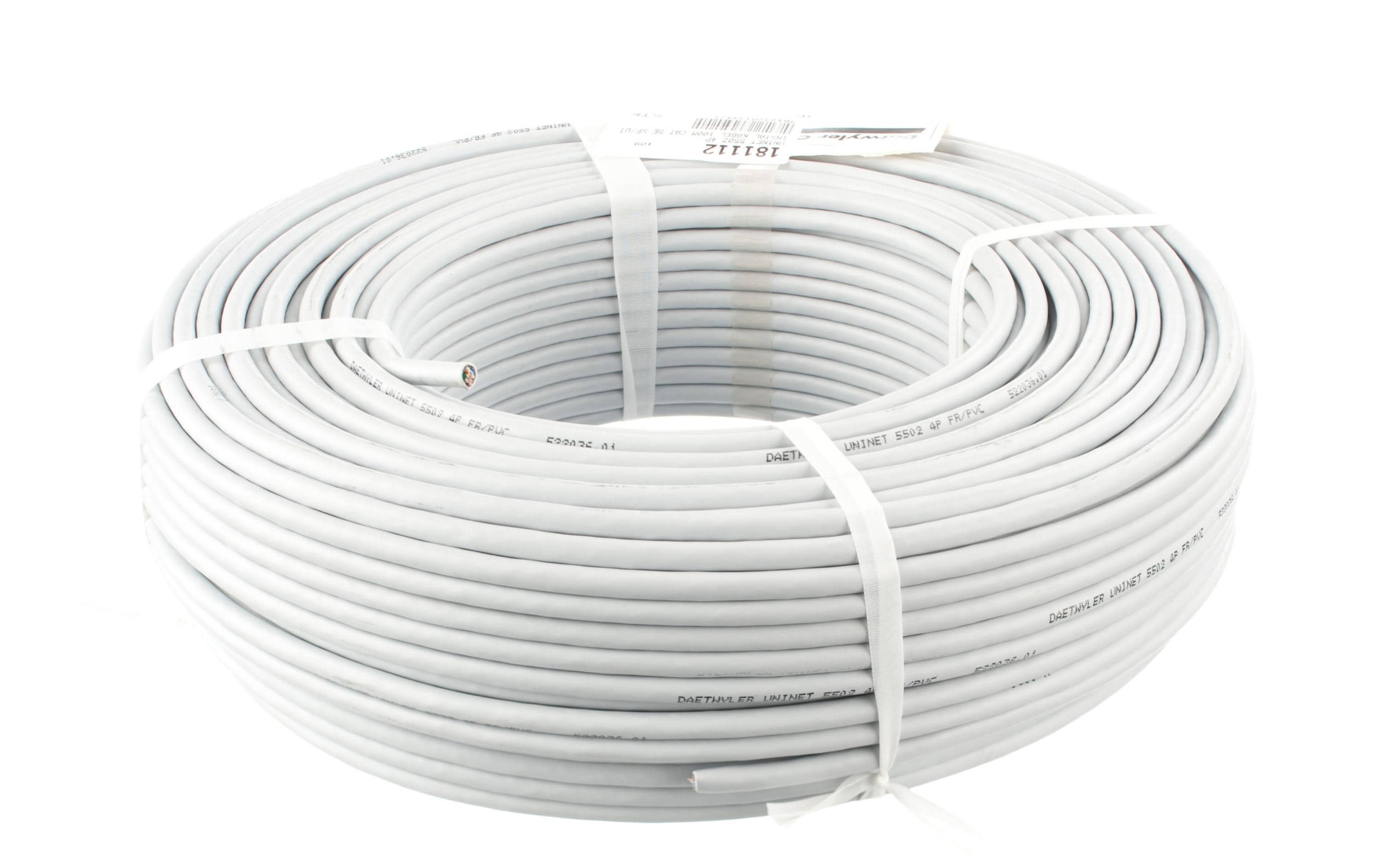 Dätwyler CU 5502 4P Flex:-Patchkabel Cat.5e, S/UTP, 100m, grau, flexibel, AWG 26