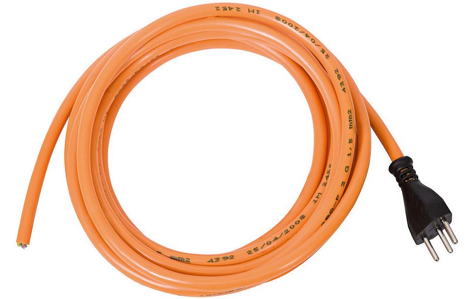Anschlussleitung PU mit einseitigem Stecker 5m, orange, 3-polig, T12