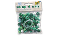 Folia Holzperlen grün/weiss Packung à 60g