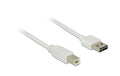 USB2.0-Kabel Easy A-B: 2m, weiss A Stecker beidseitig einsteckbar