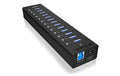 ICY BOX IB-AC6113, 13x USB3.0 Hub, 1x USB Ladeport, 1x USB3.0 Typ B