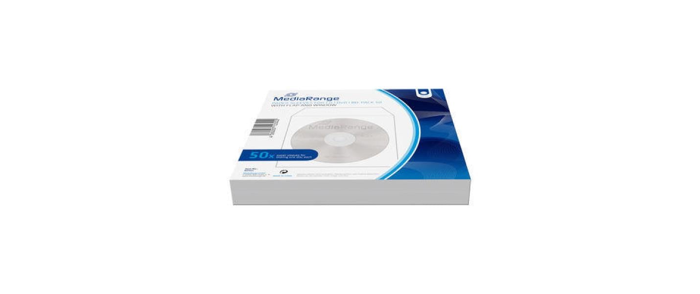 CD/DVD Papierhüllen mit Sichtfenster 50 Stück