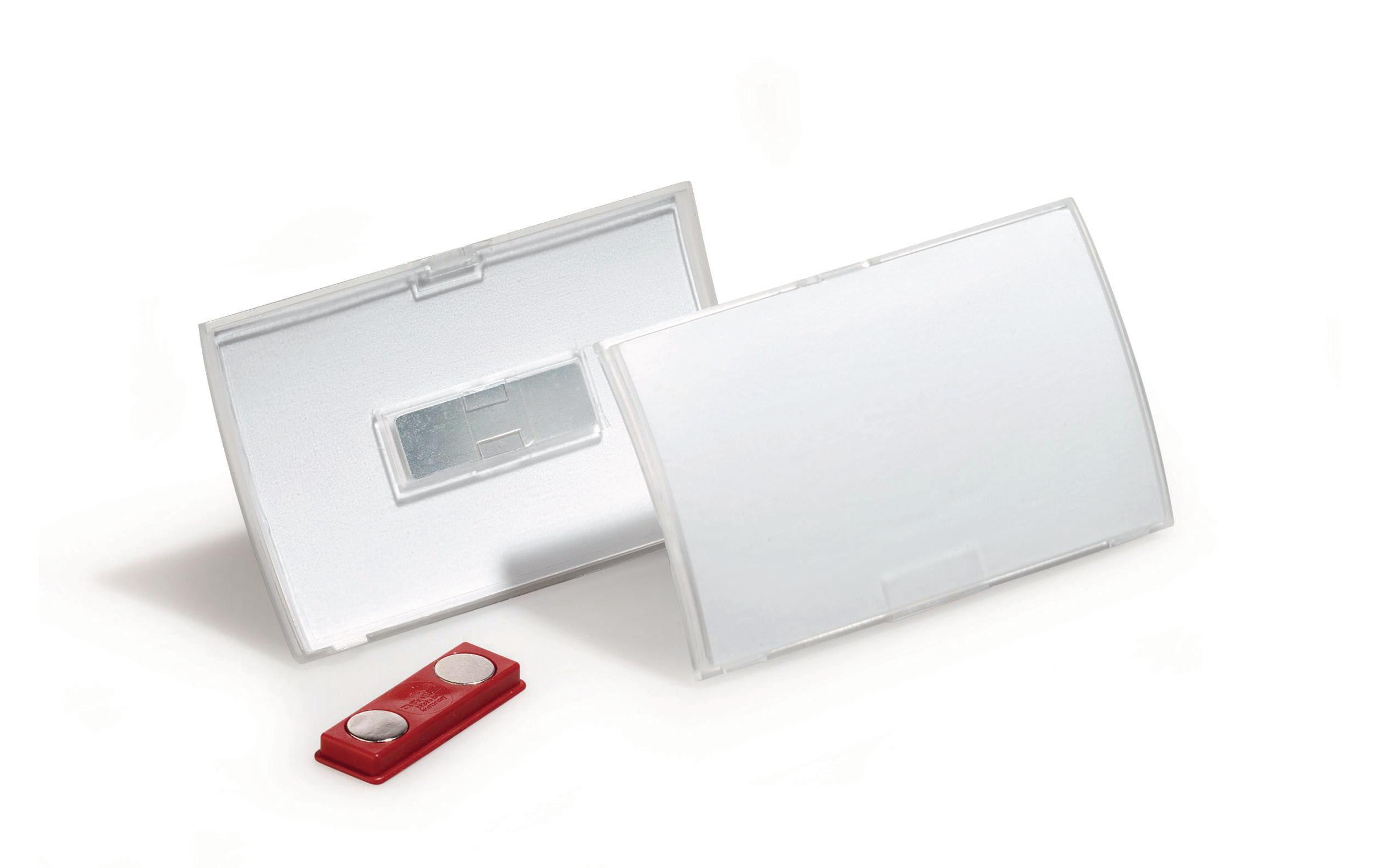 Durable Click Fold Namensschild mit Magnet Inhalt: 10 Stk., transparent,