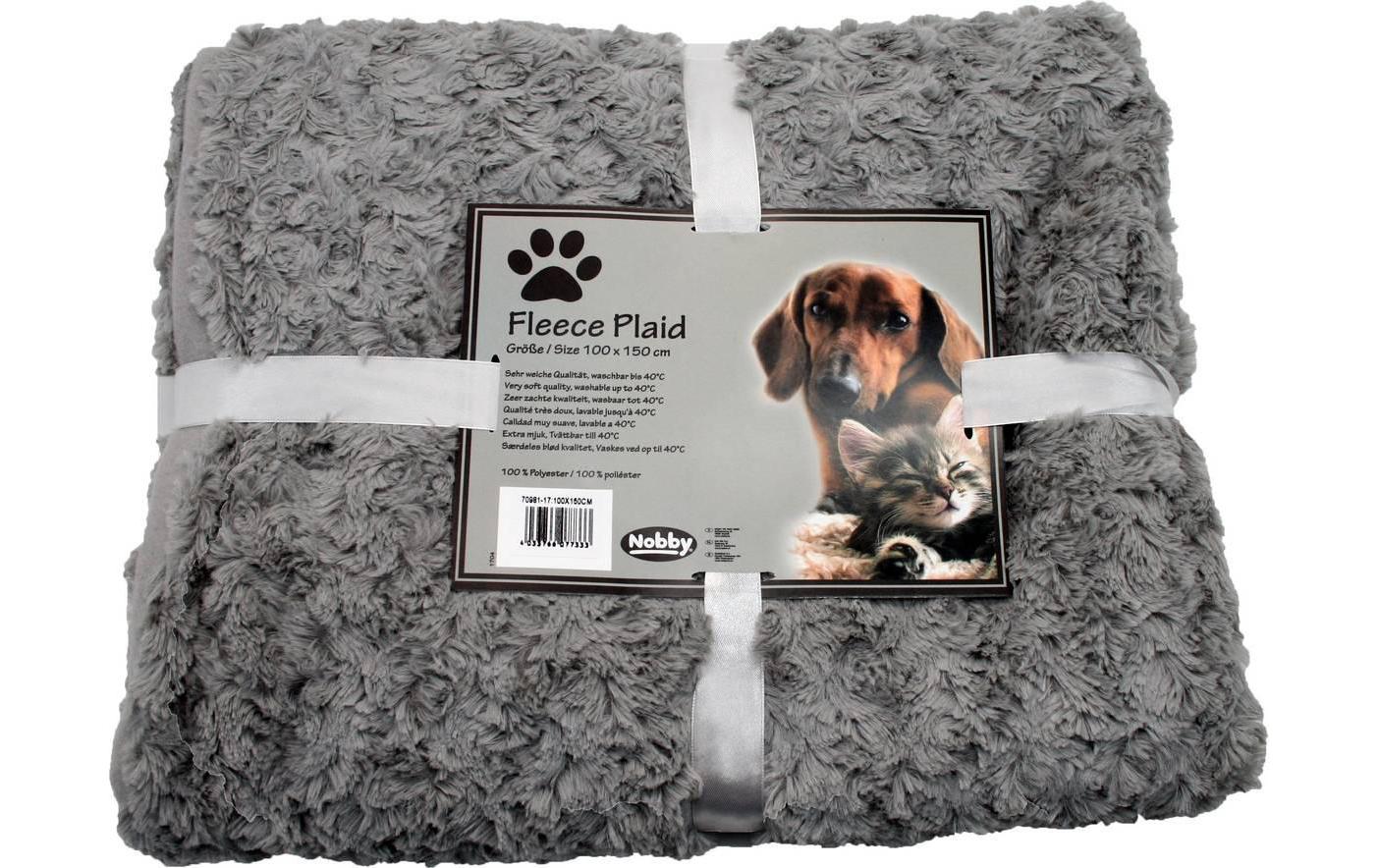 Nobby Fleece SuperSoft 100x150cm, hellgrau