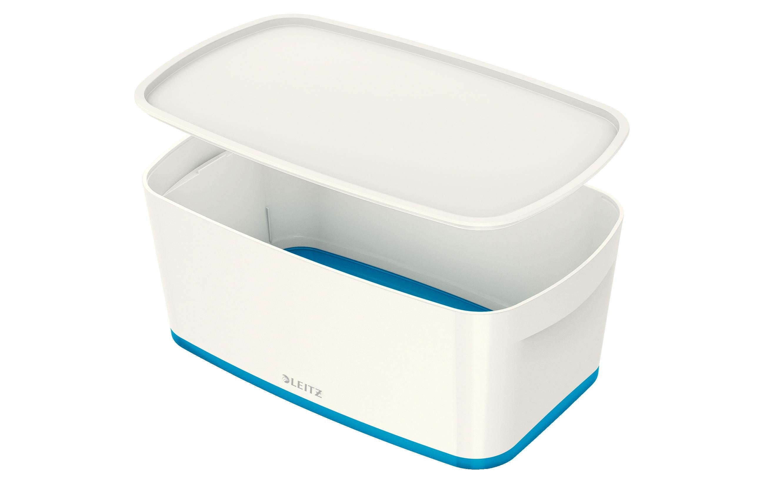 Leitz MyBox Klein, 5l, mit Deckel weiss/blau, Aufbewahrungsbox  ,5 Liter