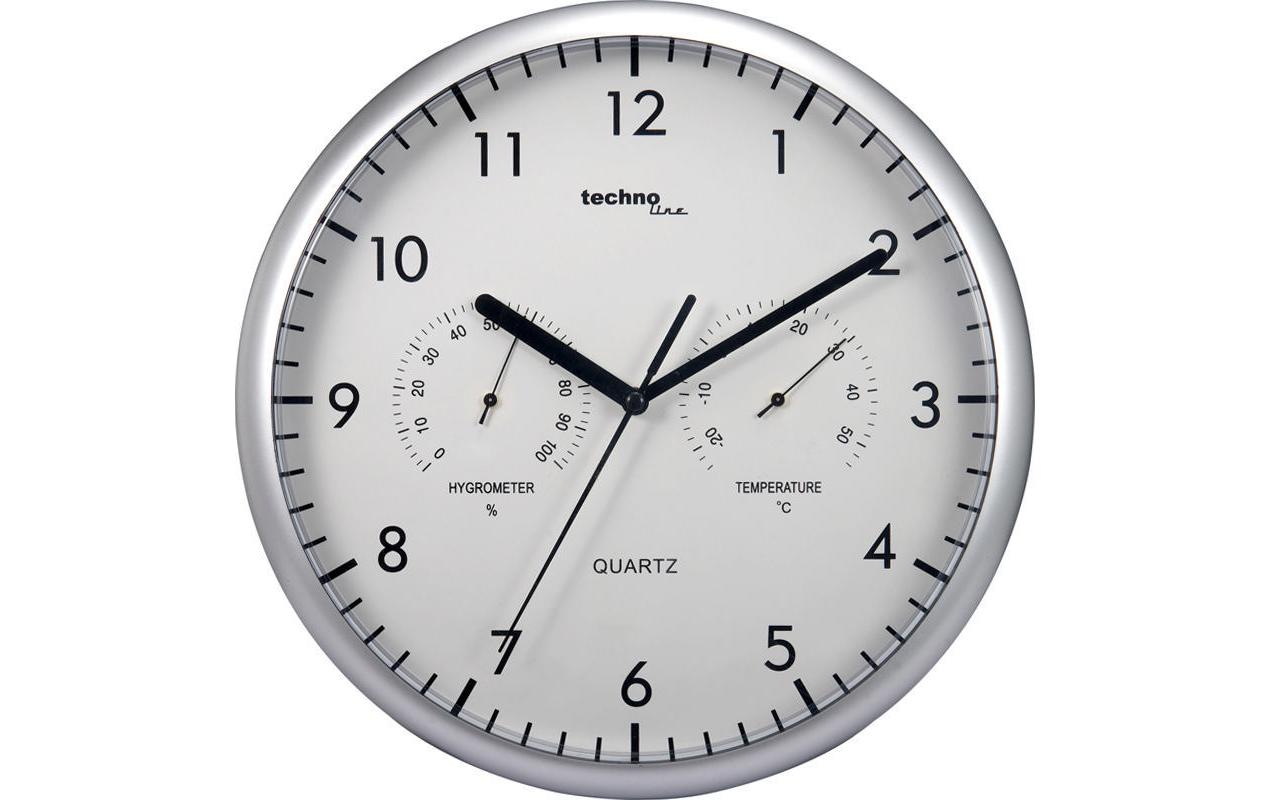 Technoline Wanduhr WT650 Luftfeuchtigkeit-/Temperaturanzeige