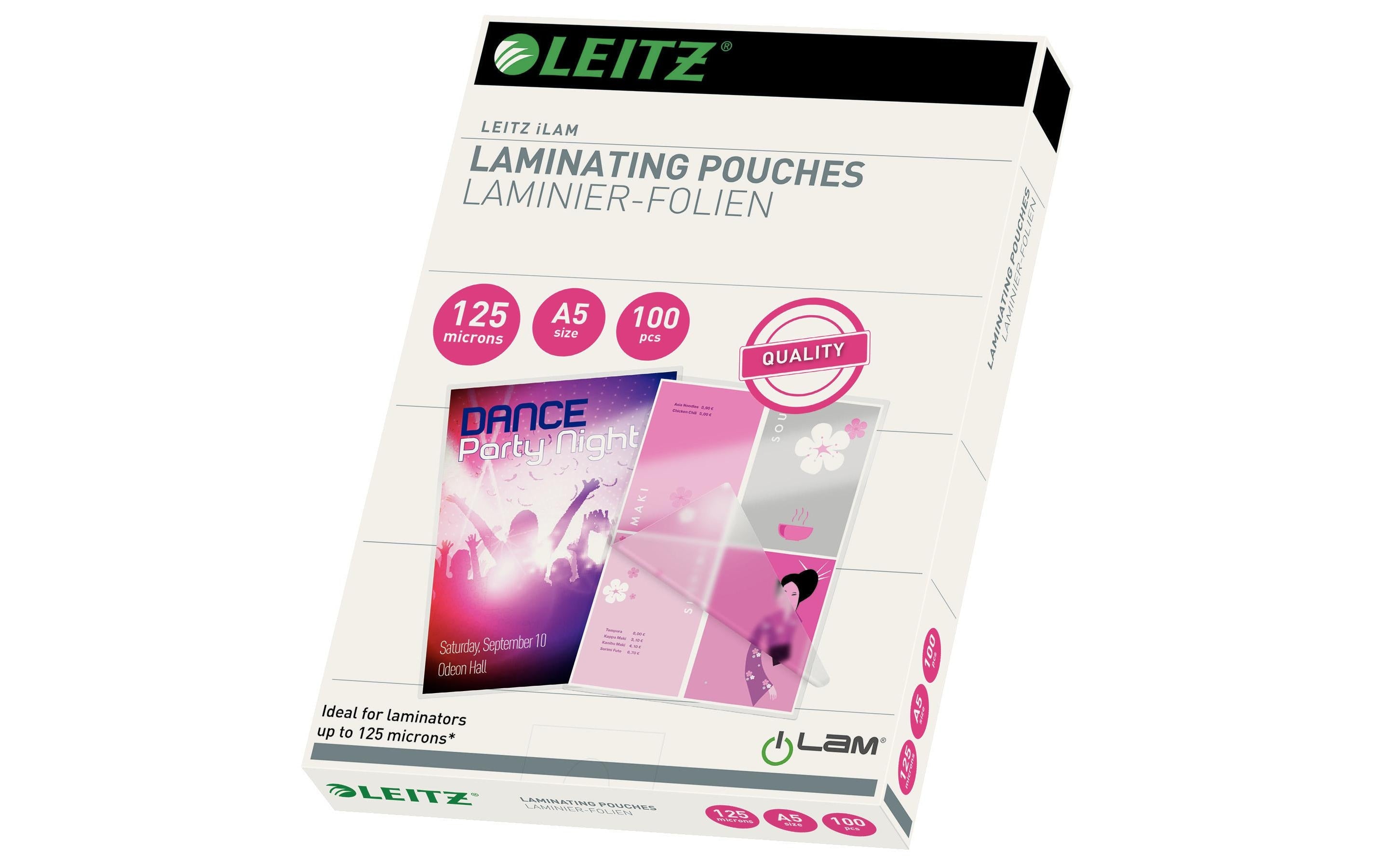 Leitz Heisslaminierfolien A5 125 mic, 100 Stück