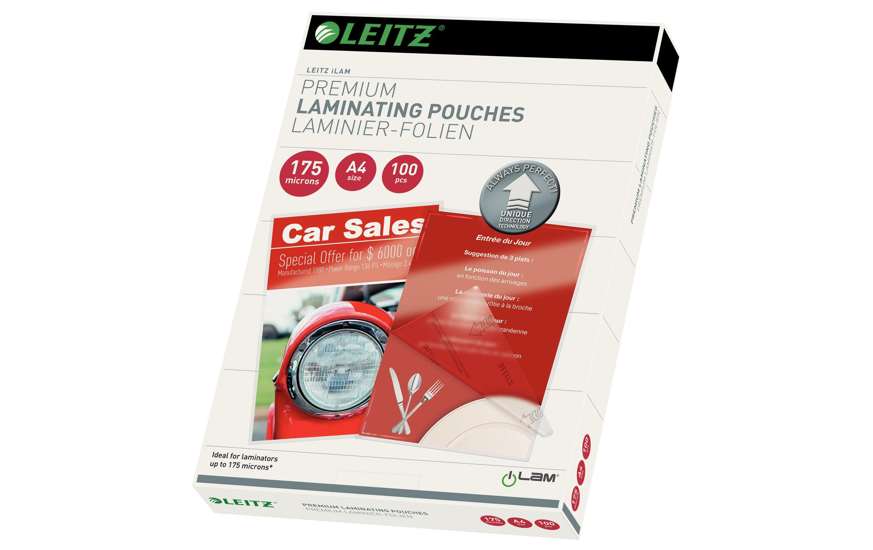 Leitz iLAM UDT Heisslaminierfolien A4 175 mic, 100 Stück