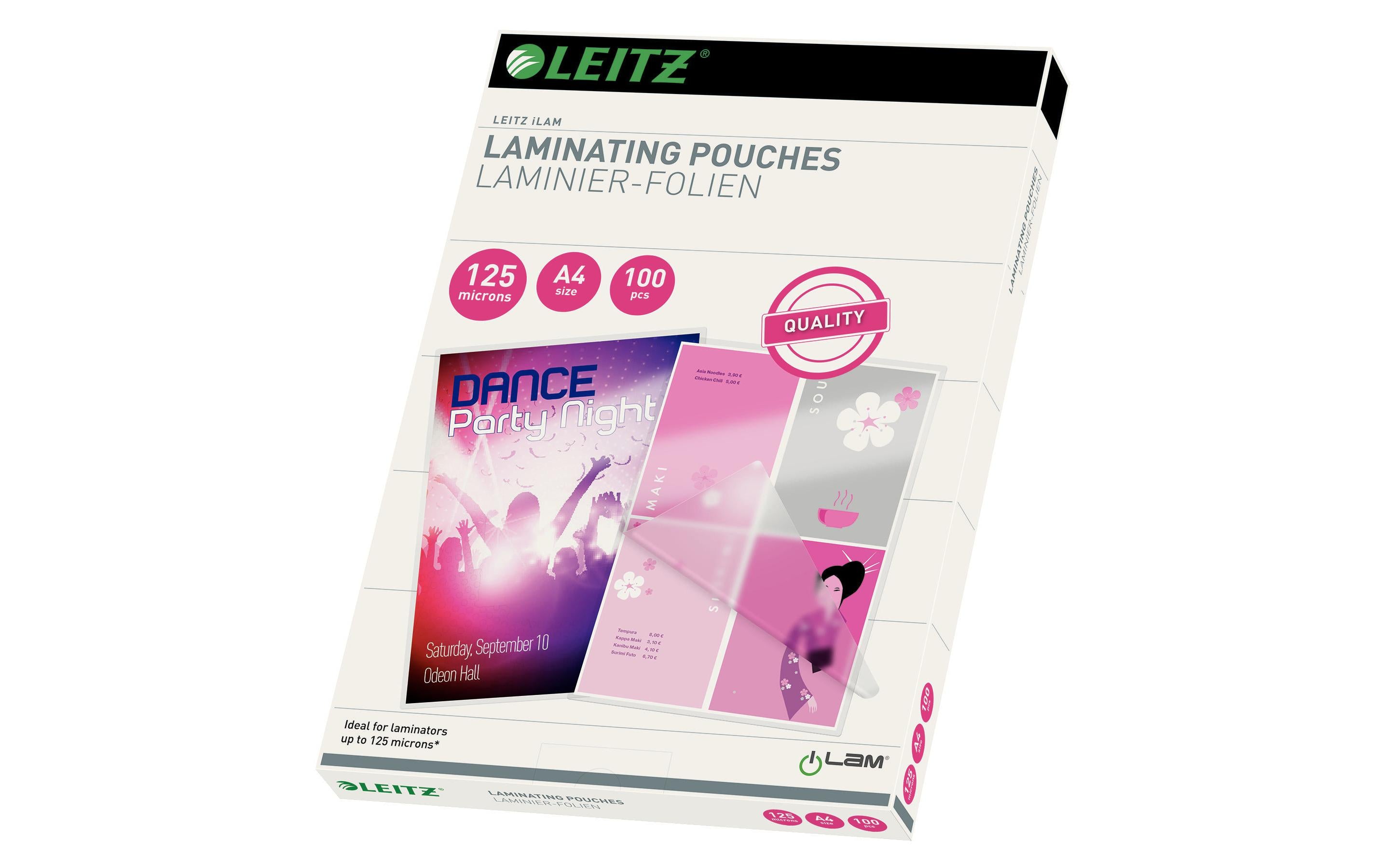 Leitz Heisslaminierfolien A4 125 mic, 100 Stück