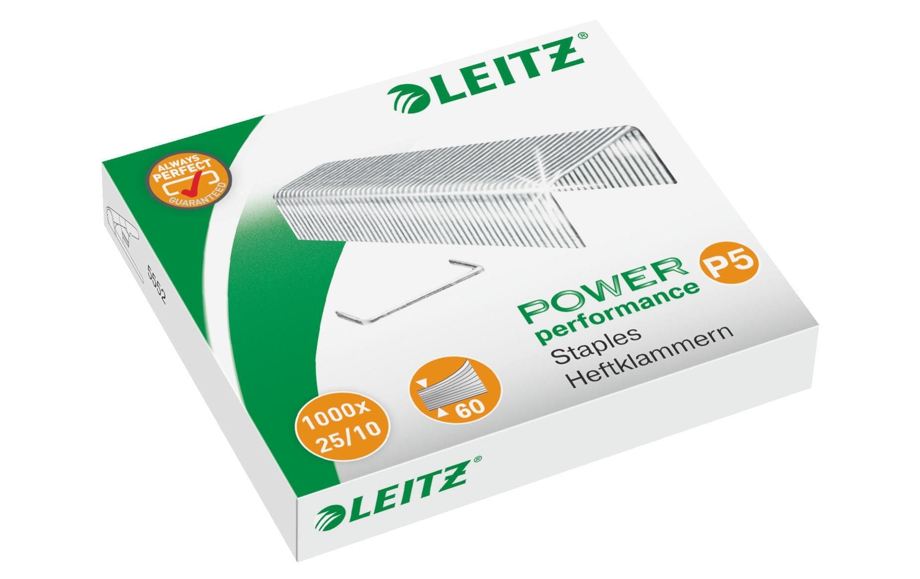 Leitz Power Performance P5 Heftklammern 25/10, 1000 Stück, zu Heftgerät 5552