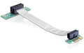 Delock PCI-Express Riserkarte, x1 zu x1 13cm Kabel flexibel,  links gewinkelt