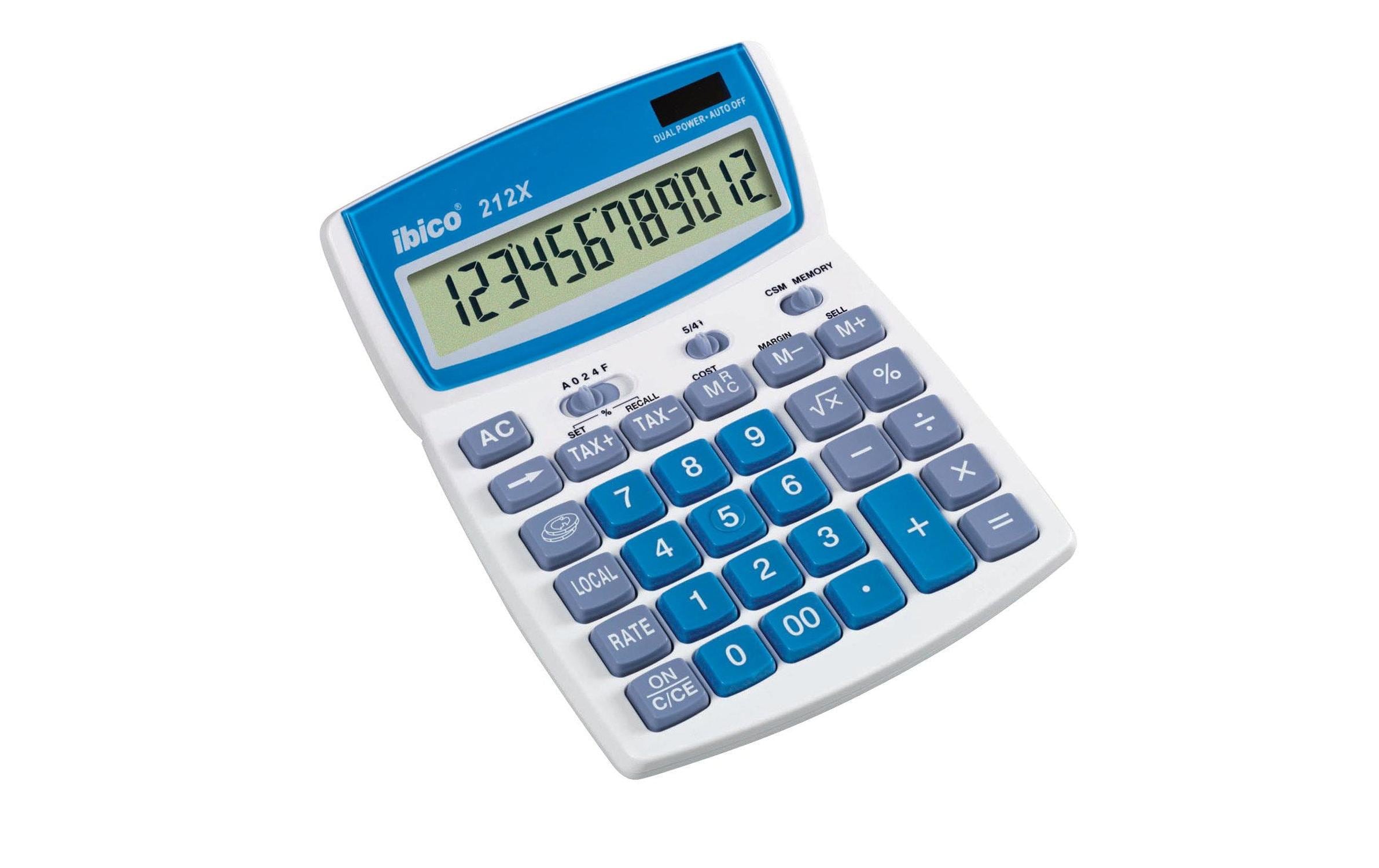 Ibico Tischrechner 212X 12-stelliges LCD-Display