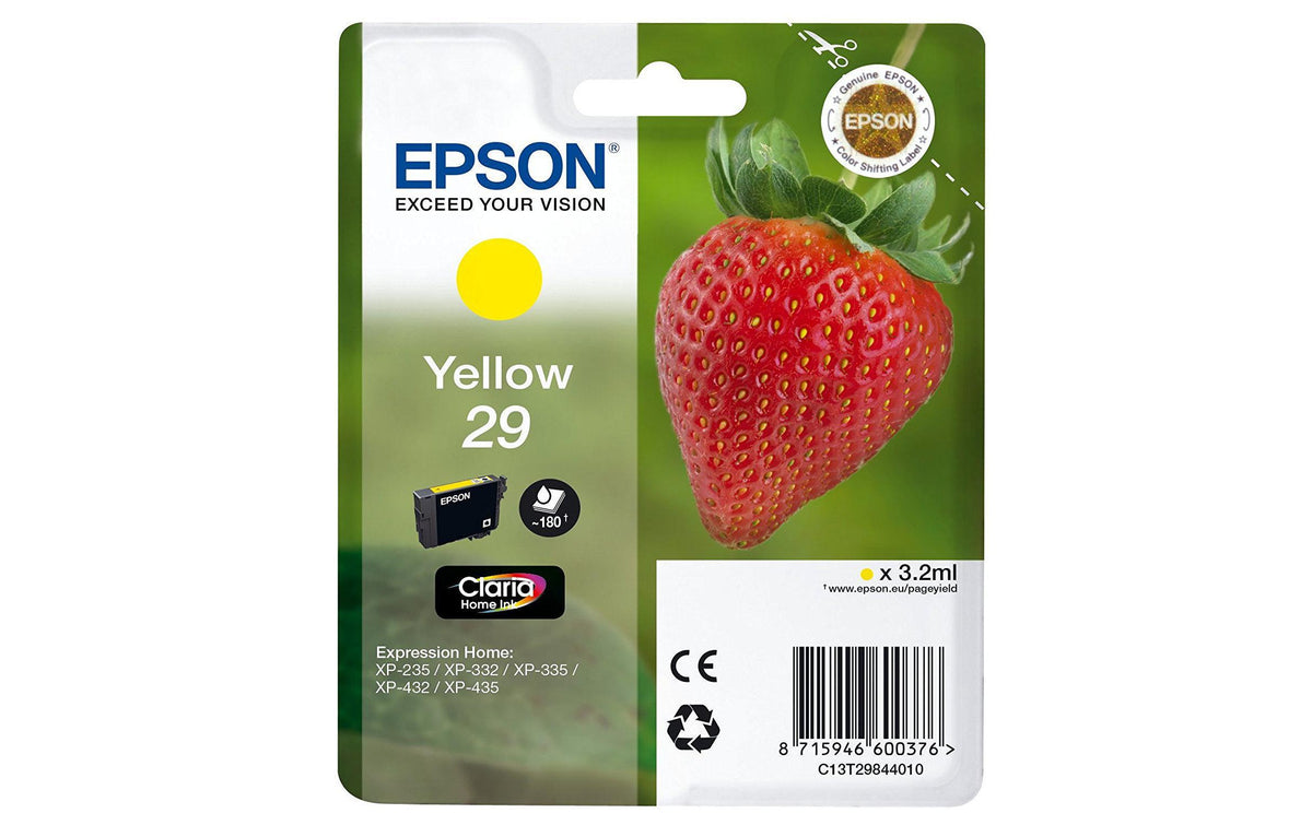 Tinte Epson C13T29844012, yellow, 180 S Expression Home XP-332, XP-235, XP-432/435