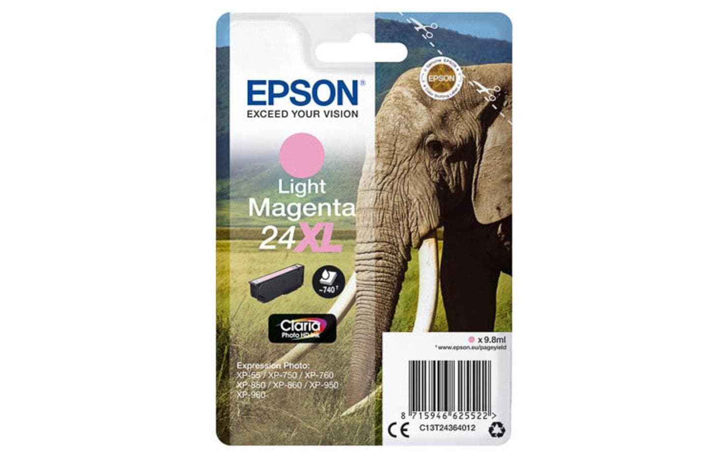 Tinte Epson C13T24364012, 24XL, light mage Expression Photo XP-750, XP-850, XP-760,