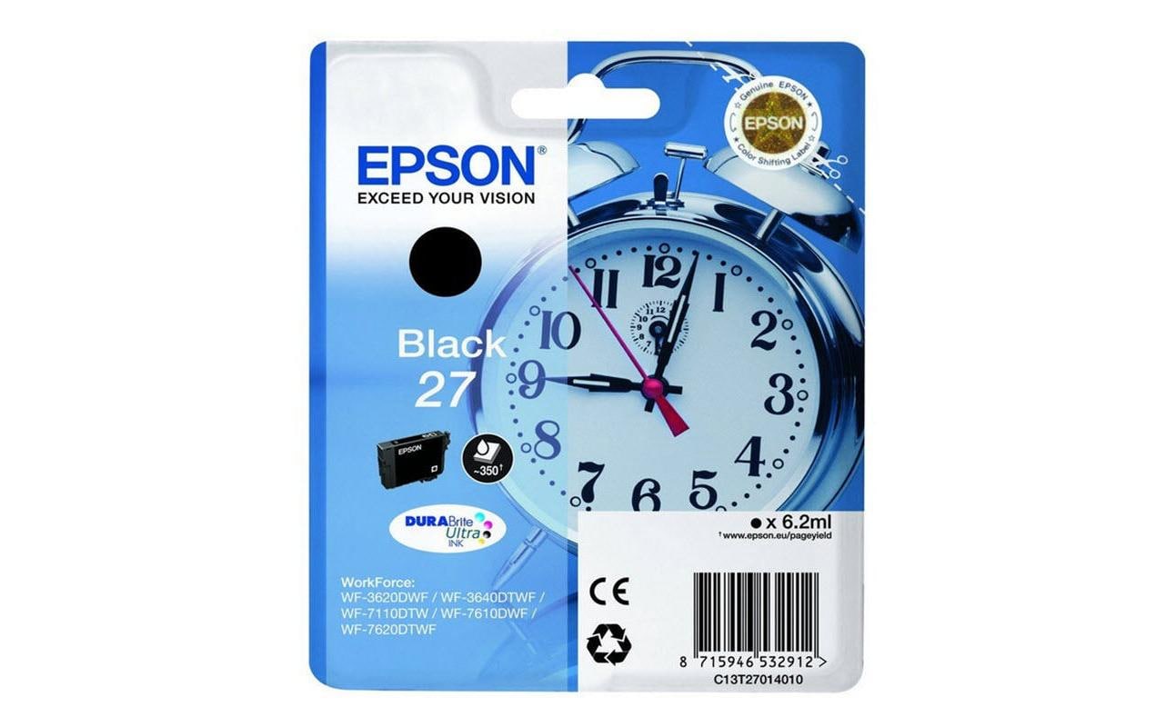 Tinte Epson C13T27014012 Nr. 27, schwarz WF 3620/7620 350 Seiten